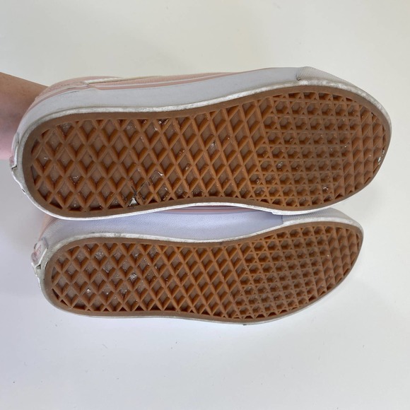 Vans Off The Wall Women's Size 7 Skateboarding Athletic Shoes Light Pink Lace Up - Picture 8 of 11